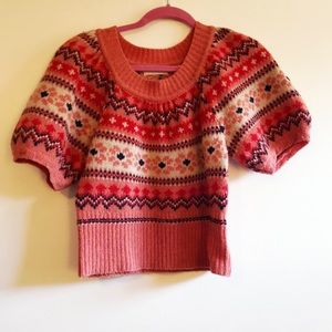Anthropologie size Small orange and pink sweater